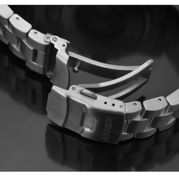 ARAGON Watch Swiss Automatic DiveMaster Sapphire Crystal & Bezel Black Dial 42mm - Picture 10 of 16